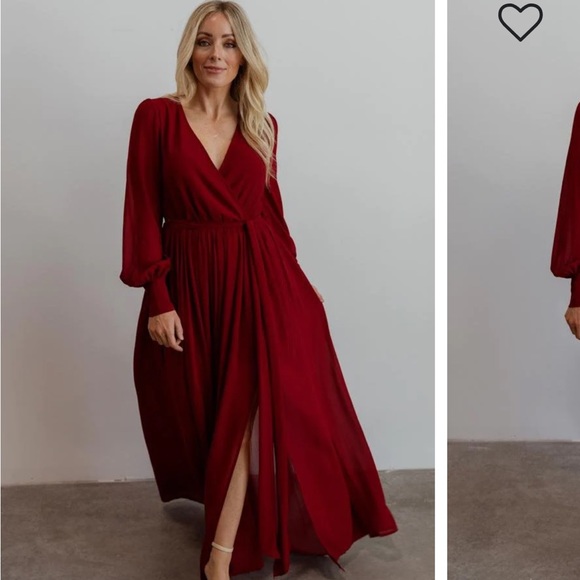 Baltic Born Celine Maxi Dress - Wine Red 3XL - Picture 1 of 15